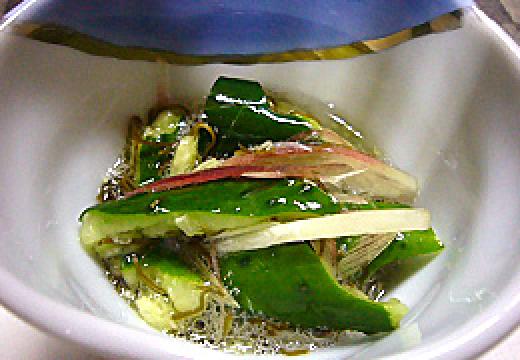 胡瓜のがごめ昆布ねばり漬け
