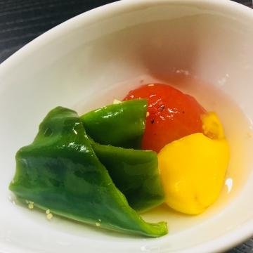 ピーマンの<br />
スパイスハーブピクルス