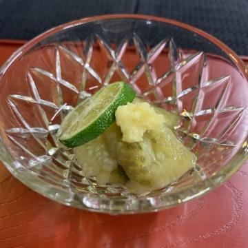 焼茄子の煮浸し