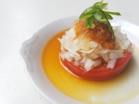 新玉ねぎの土佐醤油漬け